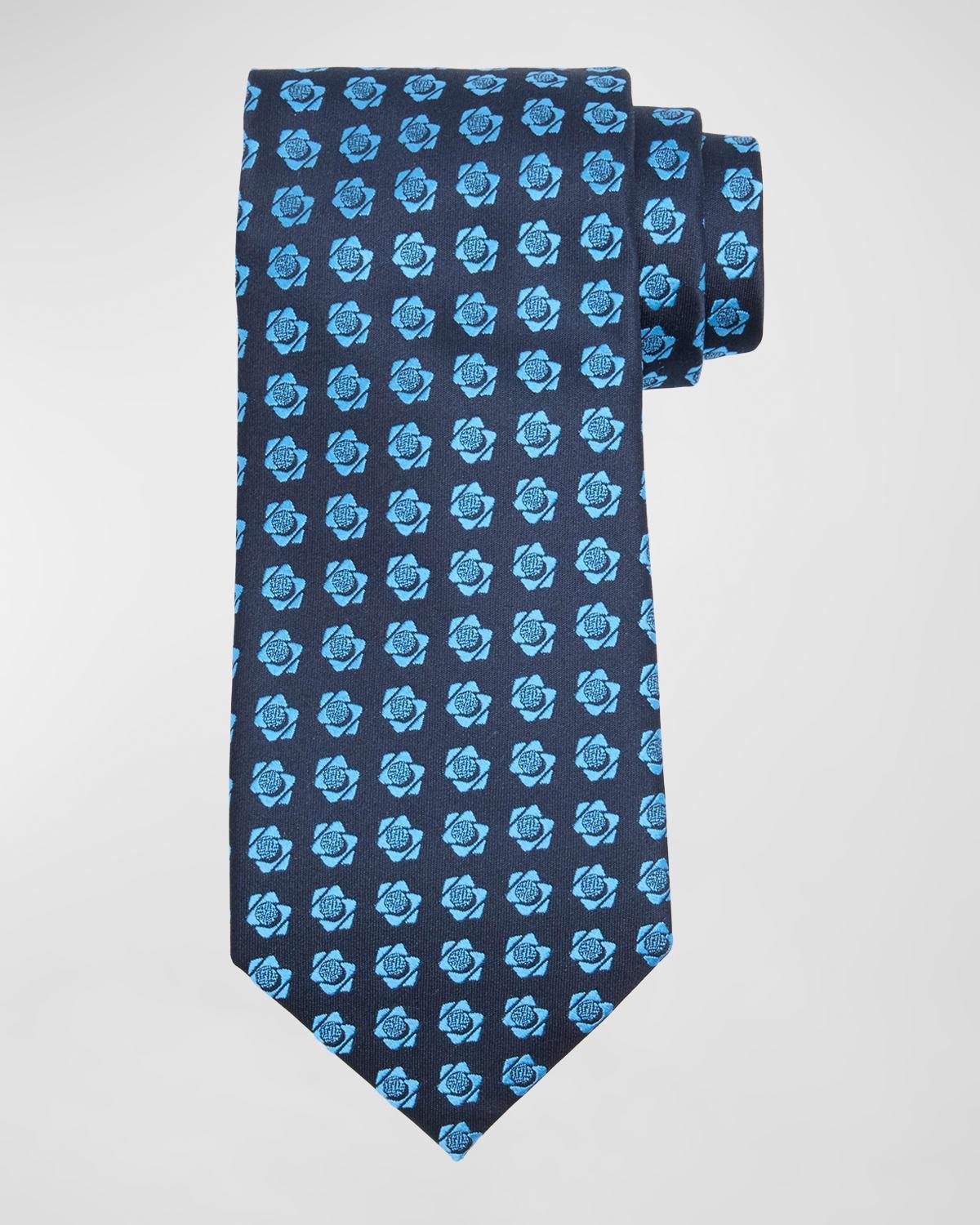 Mens Silk Floral Jacquard Tie Product Image