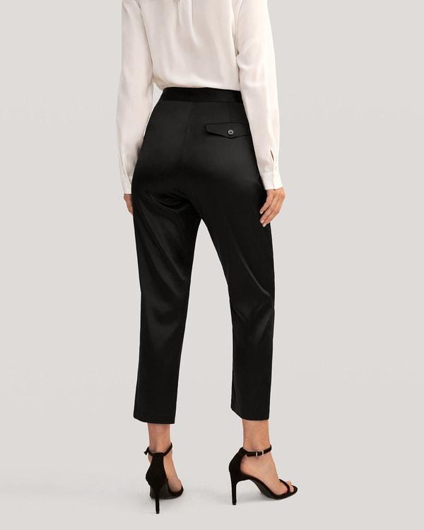 Comfort Fit Silk Cigarette Pants Product Image