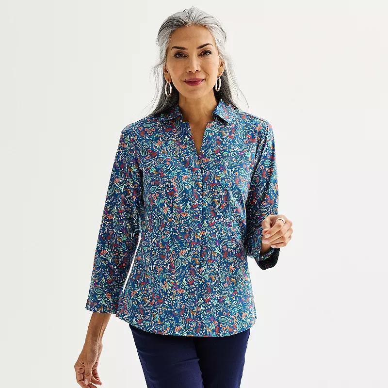 Womens Croft & Barrow Tailored Button-Down Shirt Product Image