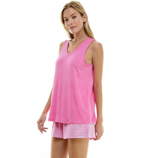 Womens Croft & Barrow Pajama Shorts and Pajama Tank Top Set Product Image