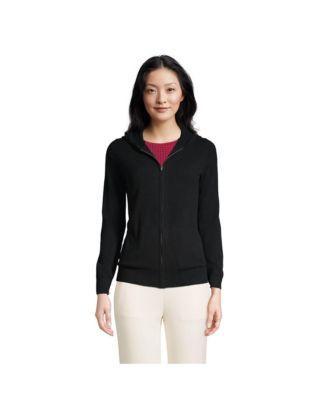 Women's Cashmere Front Zip Hoodie Sweater Product Image