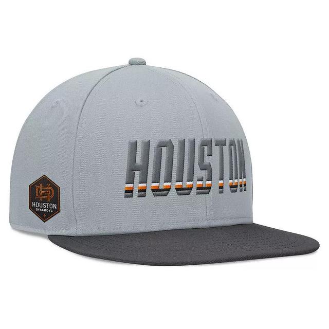 Mens Fanatics Branded Gray Houston Dynamo FC Smoke Snapback Hat Product Image