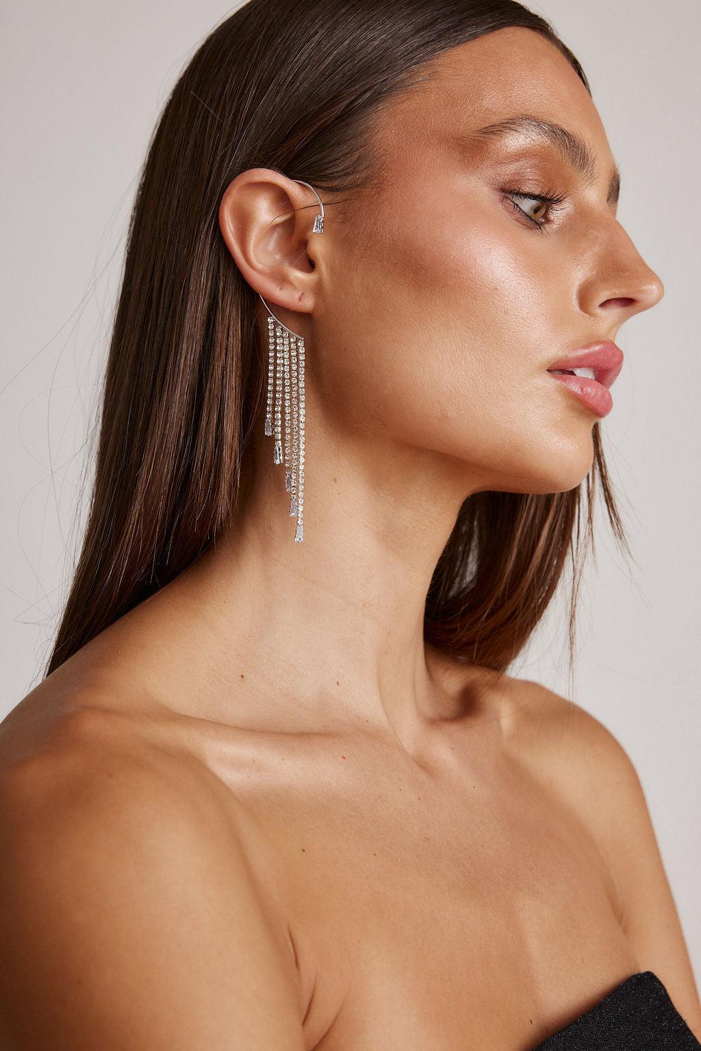 Adina Diamond Fringe Ear Cuff Product Image