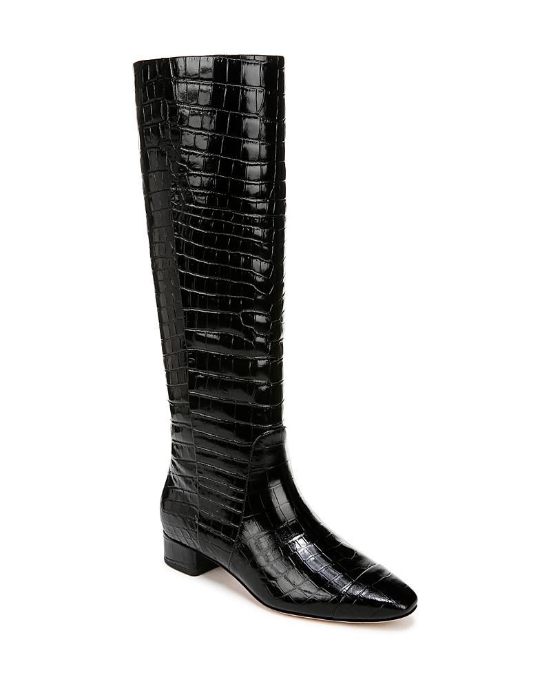 Womens Cecile Croc-Embossed Leather Boots Product Image