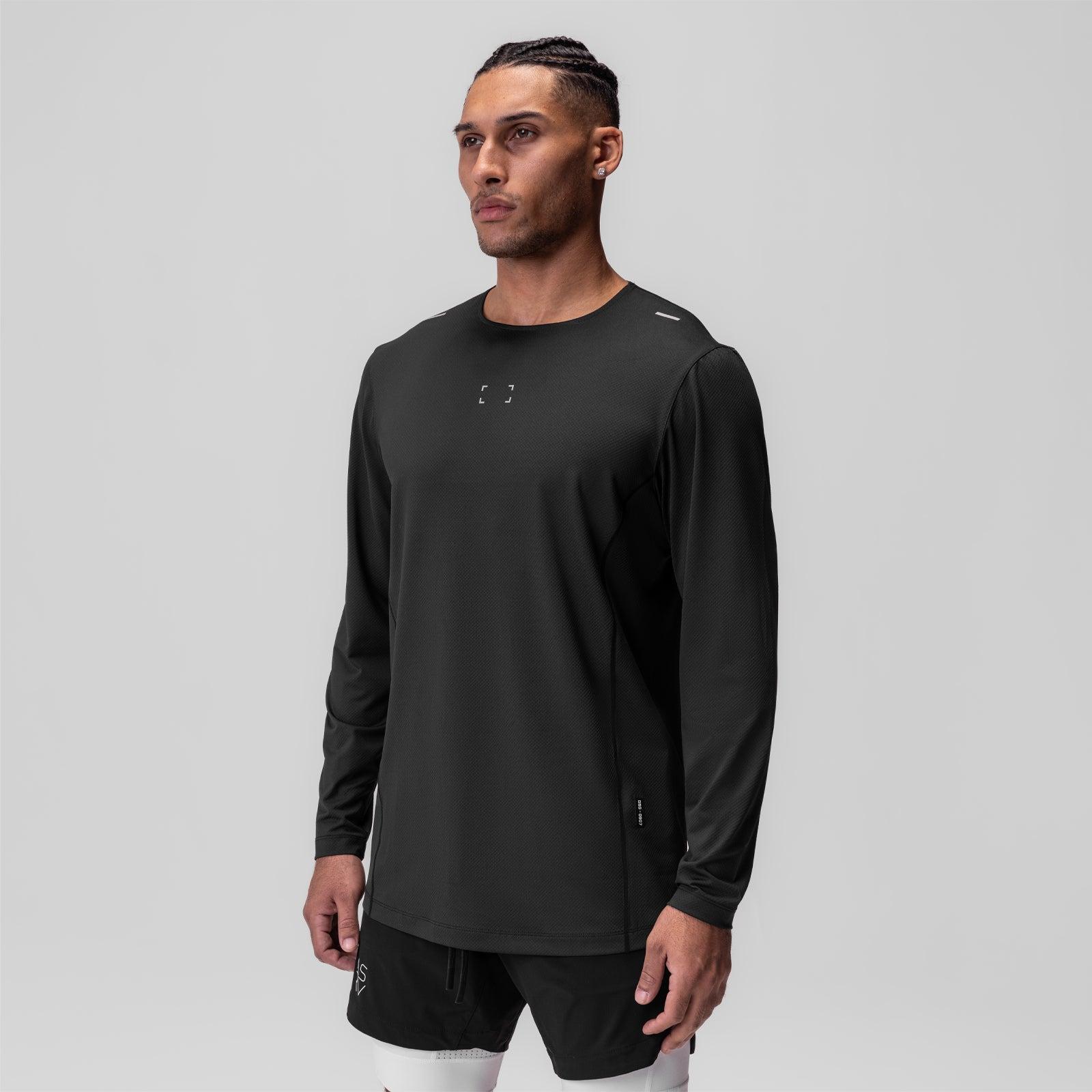 0907. Nano-Mesh Training Long Sleeve - Space Grey "Space Bracket" Product Image