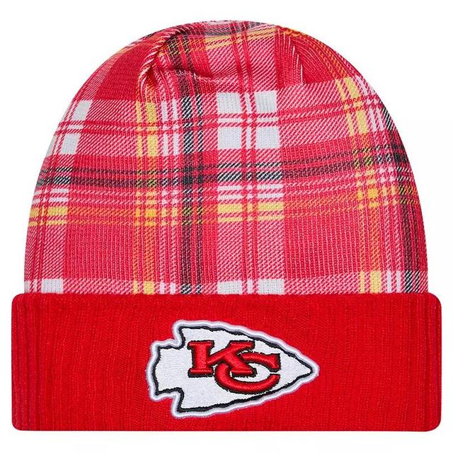 Mens New Era Kansas City Chiefs Sideline Statement Cuffed Knit Hat Product Image