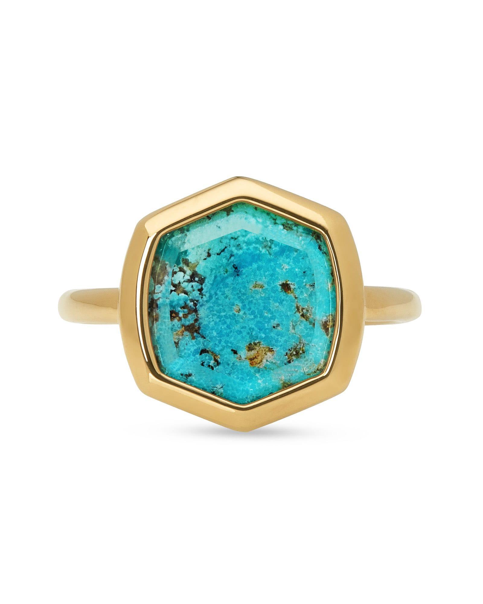 Davis 18k Gold Vermeil Charm in Turquoise Product Image