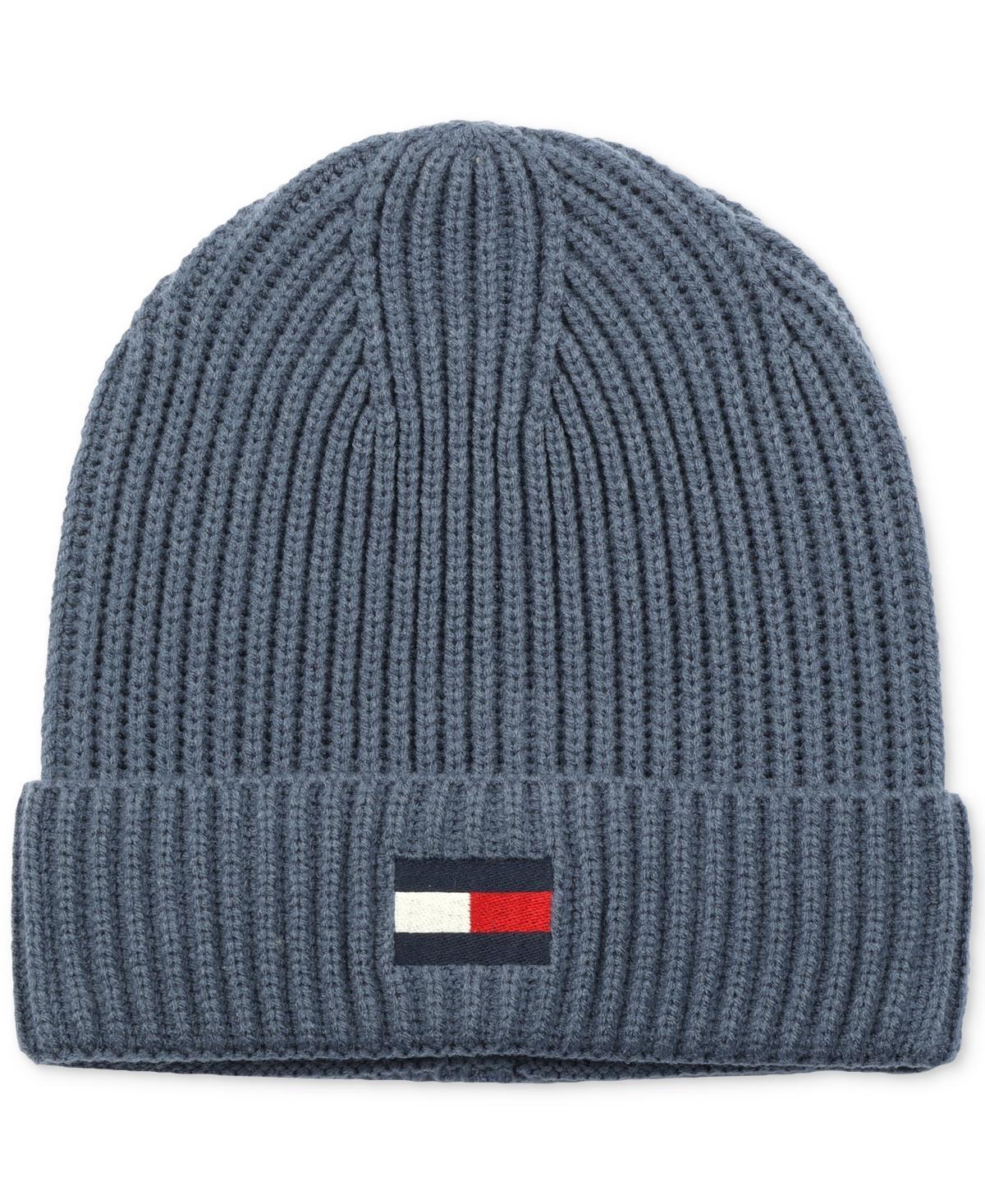 Tommy Hilfiger Mens Fisherman Ribbed-Knit Logo Beanie Product Image