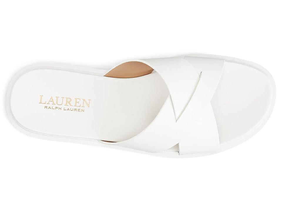 Lauren Ralph Lauren Kelsie Flat Sandal (Snow ) Women's Shoes Product Image