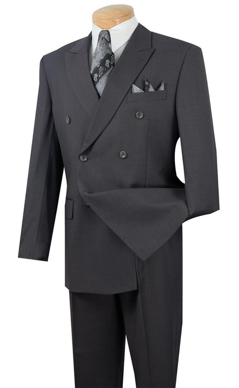 Ramses Collection - Double Breasted 2 Piece Suit Regular Fit in Dark Heather Gray Product Image