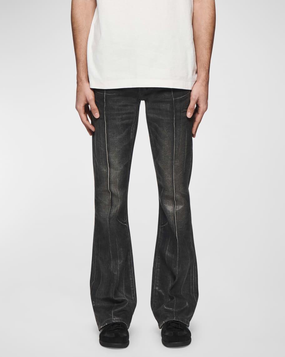 Men's Pintuck Coated Flared Jeans Product Image