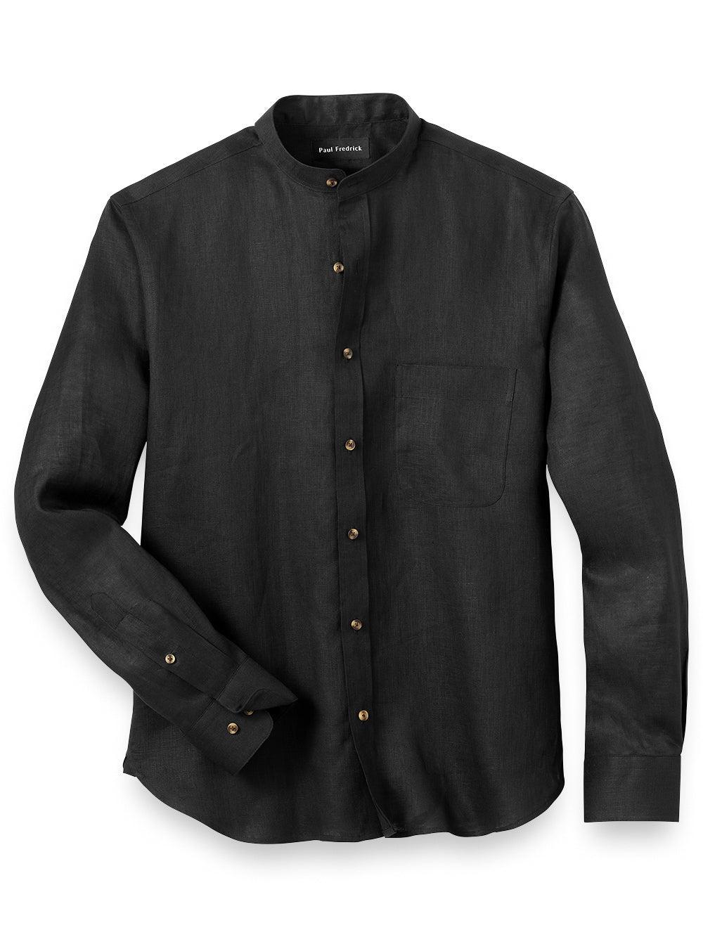 Slim Fit Linen Solid Casual Shirt Product Image