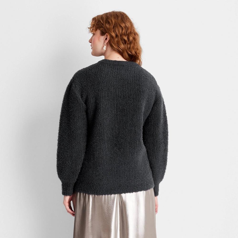 Women's Crewneck Relaxed Teddy Sweater - Future Collective Product Image