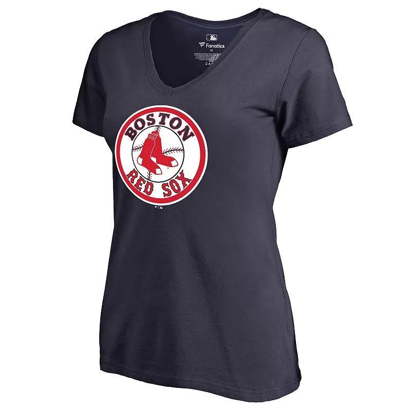 Womens Fanatics Branded Boston Red Sox Cooperstown Collection Forbes T-Shirt Blue Product Image