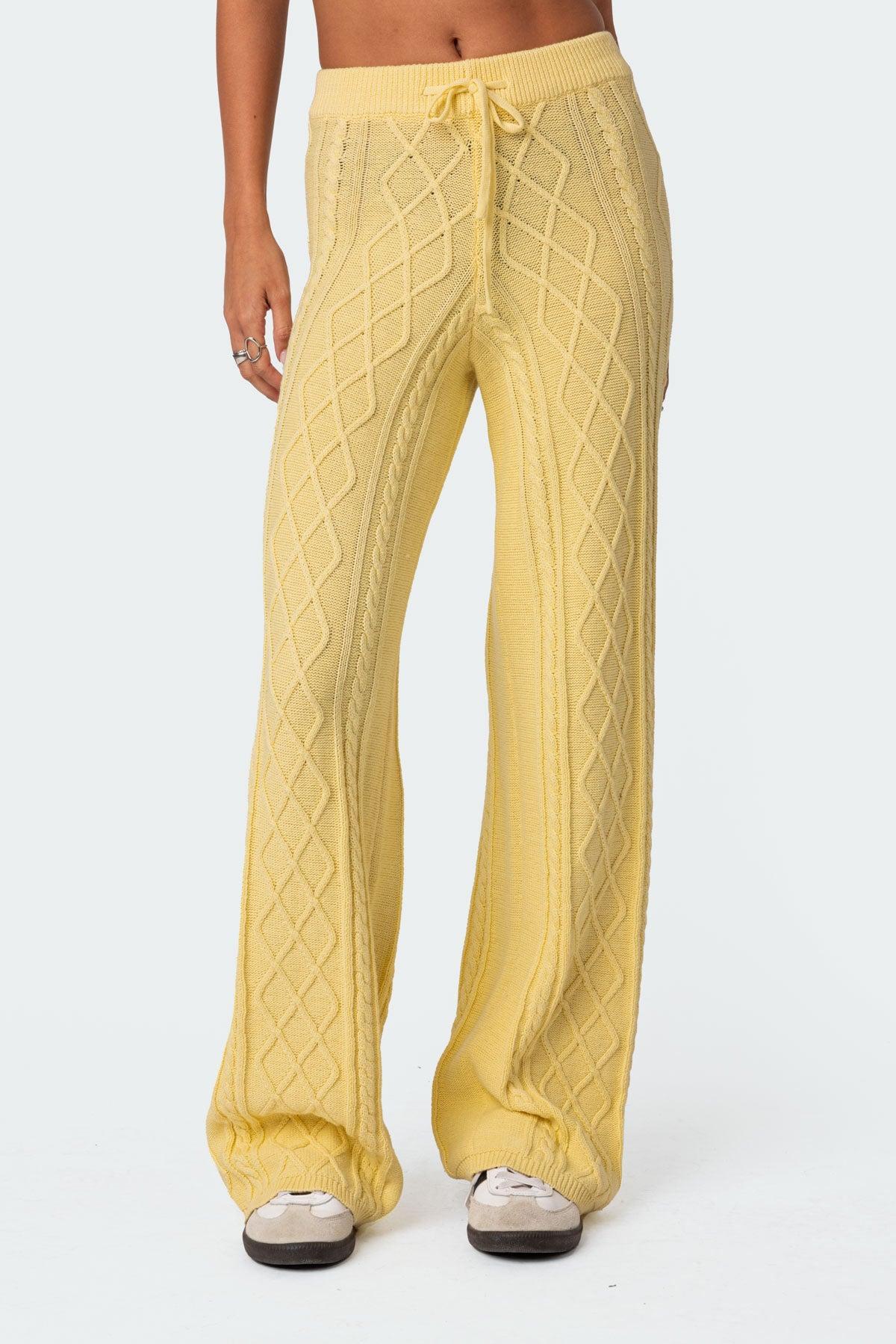 Kasey Cable Knit Pants Product Image