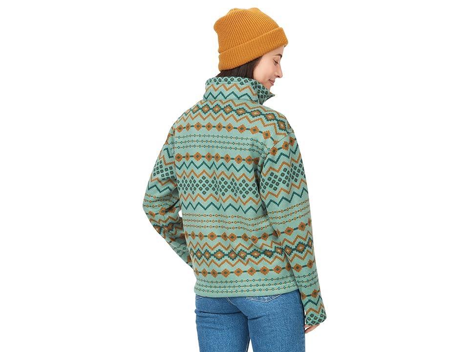 Marmot Heavyweight Drop Line Printed 1/2 Zip Agave Diamond) Women's Clothing Product Image