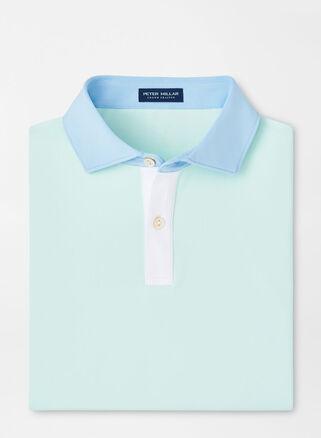 Peter Millar Mens Cadence Performance Jersey Polo | Color: Capri Breeze | Size: XL Product Image