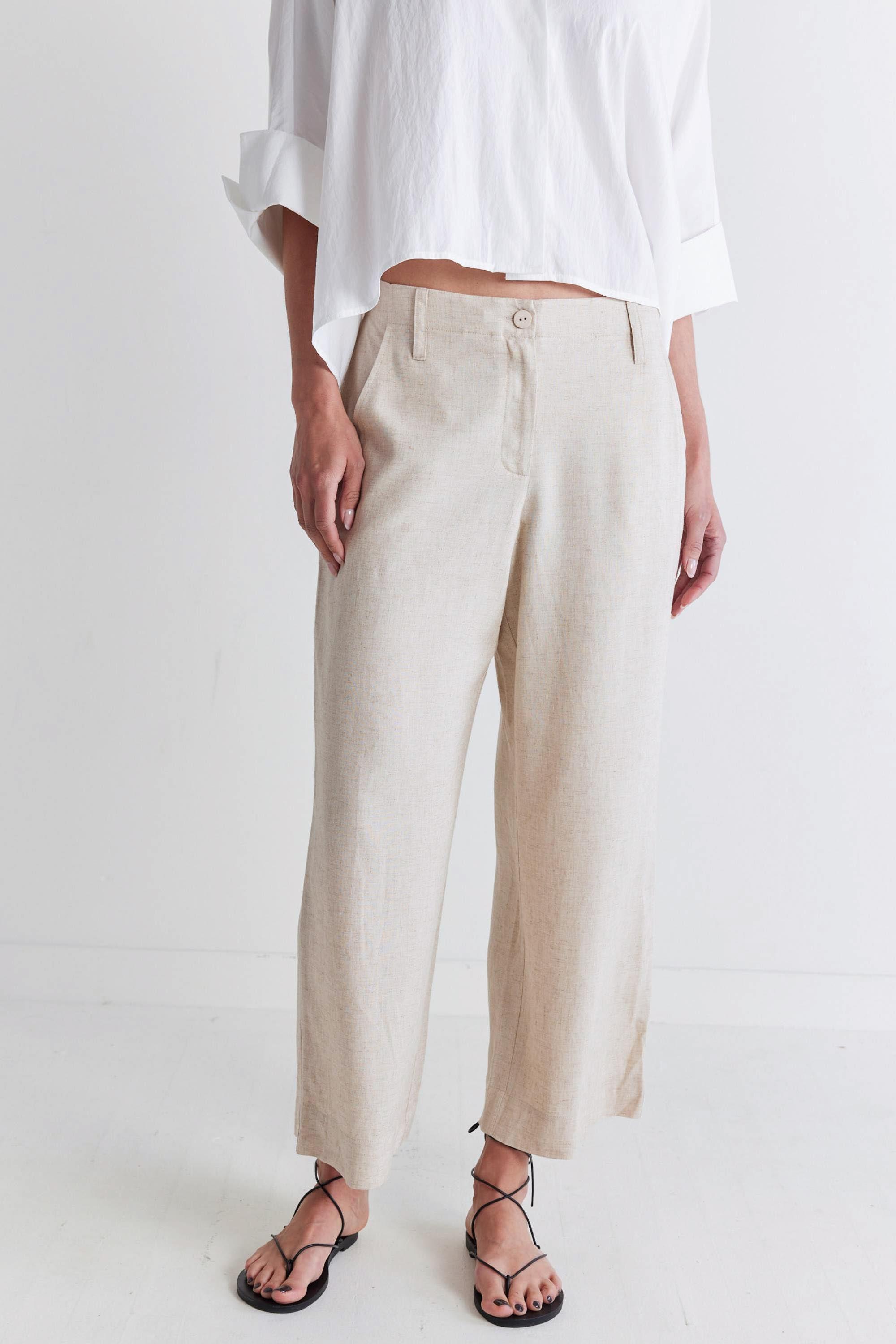 Linen A-Line Pants Product Image