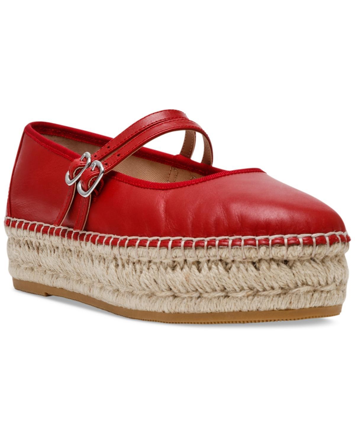 Steve Madden Womens Brinn Mary Jane Platform Espadrille Flats Product Image