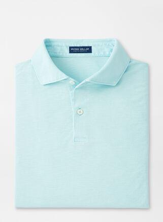 Peter Millar Mens Journeyman Short Sleeve Polo | Color: Iced Aqua | Size: XXL Product Image