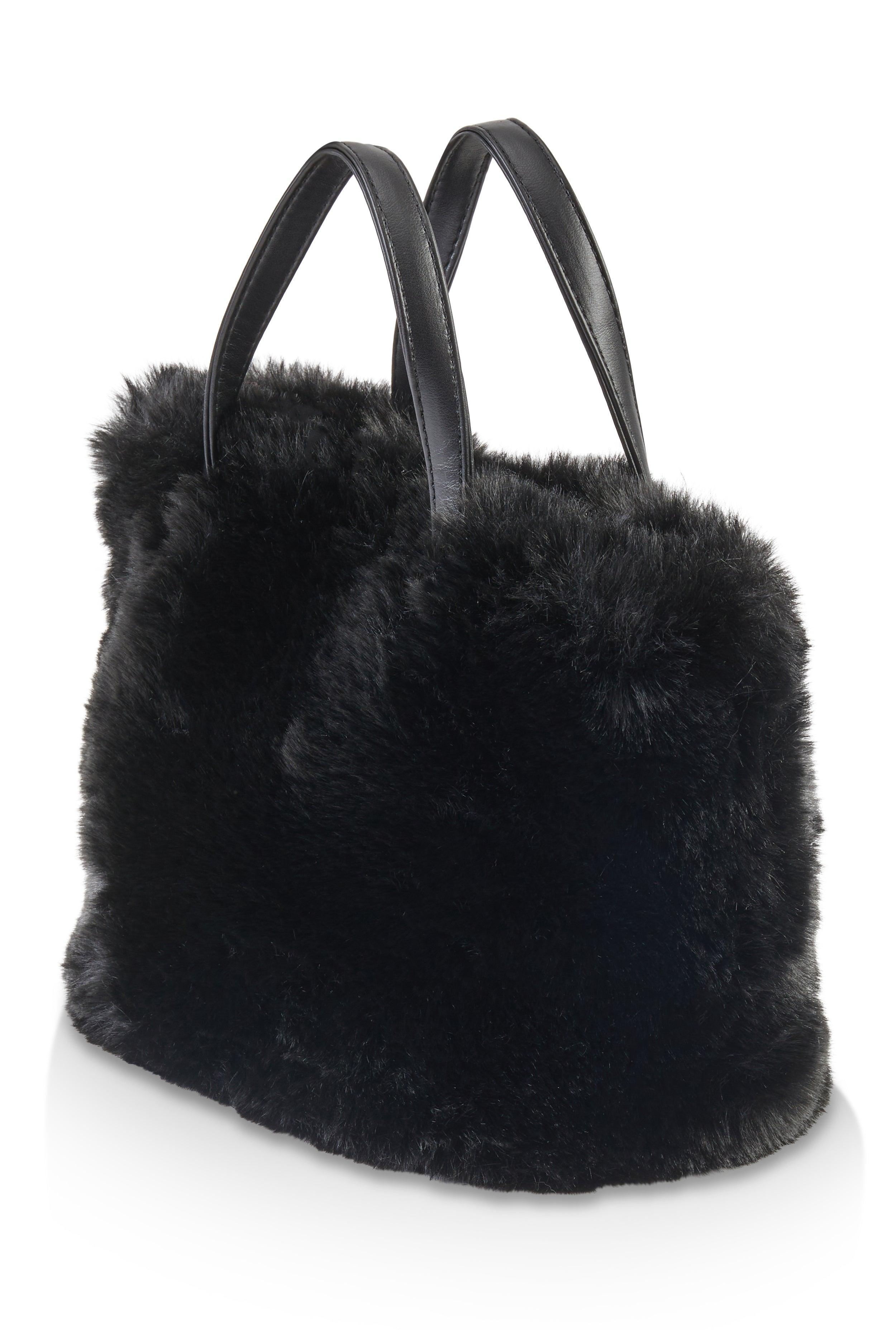 Faux Fur Tote Bag Female Product Image