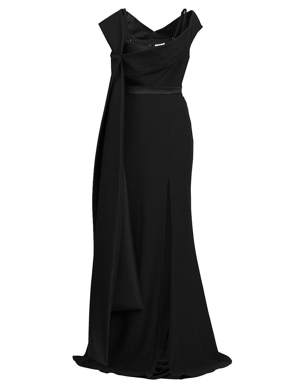 Womens Draped Off-The-Shoulder Gown Product Image