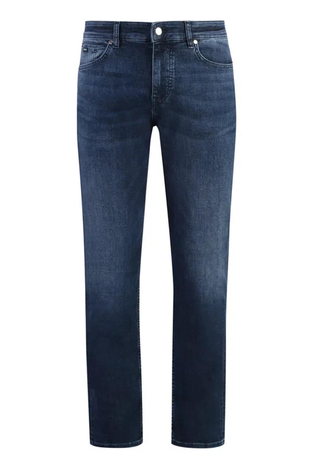 5-pocket Slim Fit Jeans In Blue Product Image