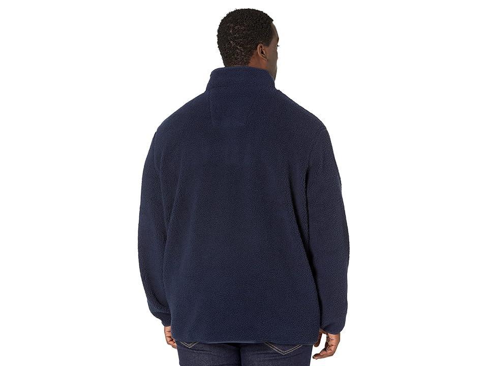 Nautica Big & Tall Big Tall 1/4 Button Sherpa Fleece Men's Clothing Product Image