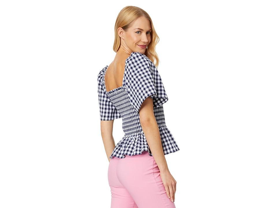 Draper James Deana Smocked Top (Nassau Navy ) Women's Blouse Product Image