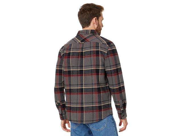 Quiksilver Waterman Lower Ridge Long Sleeve Flannel (Granite Grey Lower Ridge) Men's Clothing Product Image