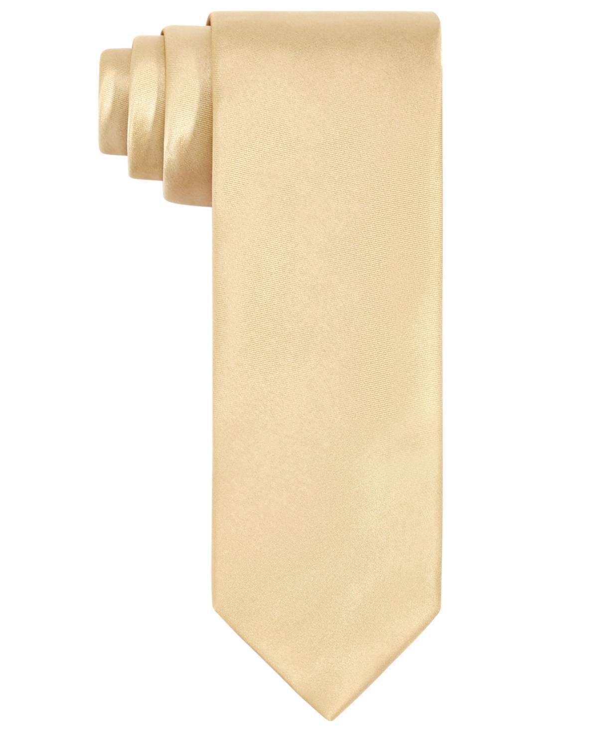 Tayion Collection Mens Purple & Gold Solid Tie Product Image