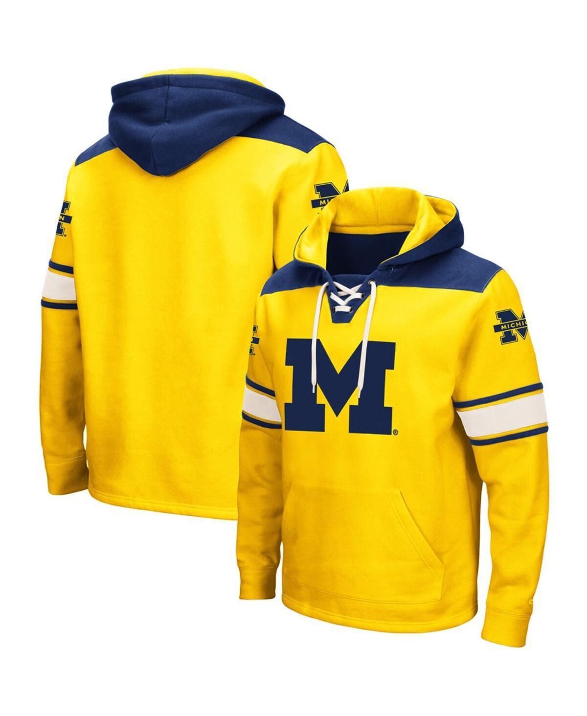 Mens Colosseum Maize Michigan Wolverines 2.0 Lace-Up Pullover Hoodie Product Image