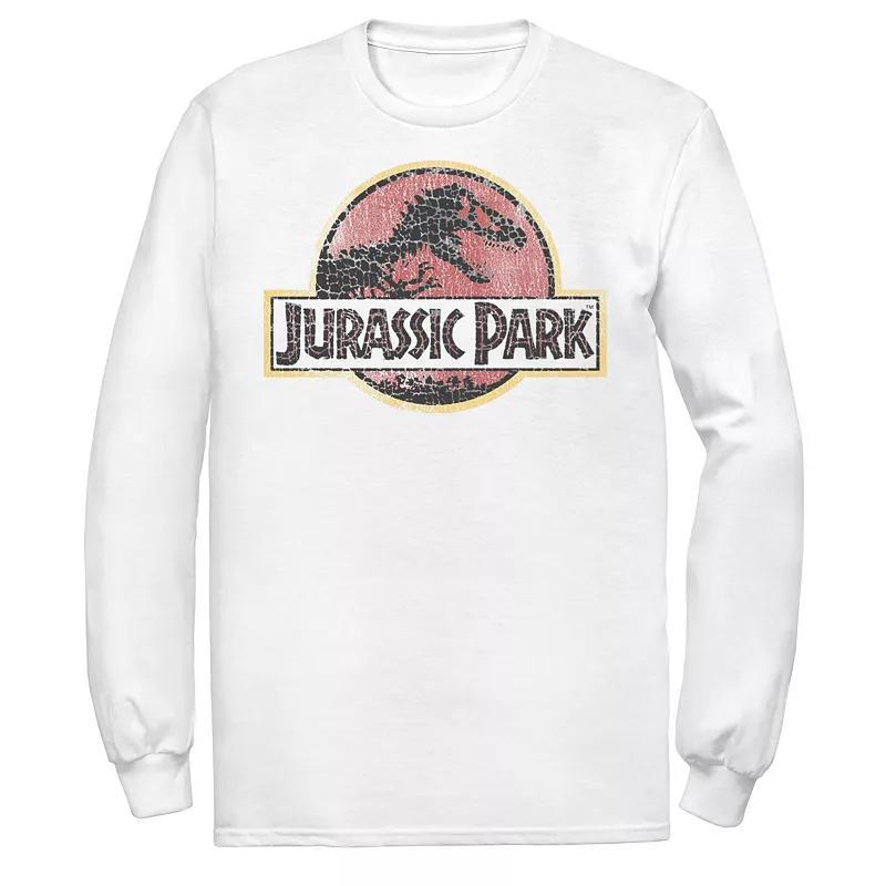 Mens Jurassic Park Cracked Vintage Logo Tee Product Image