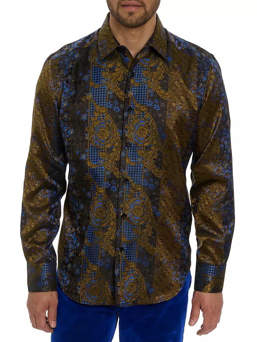 Regal Dreams Jacquard Silk-Blend Shirt Product Image