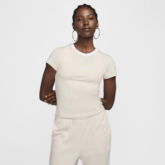 Womens Nike Sportswear Chill Knit Slim Cropped Tee Product Image