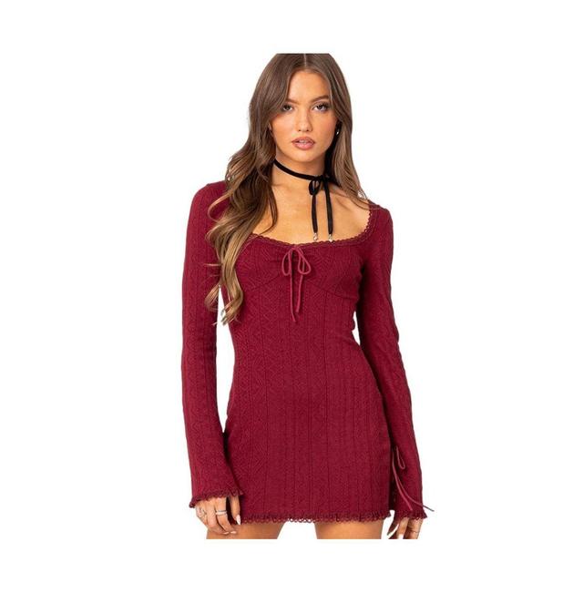 Womens Krista lacey knit mini dress Product Image