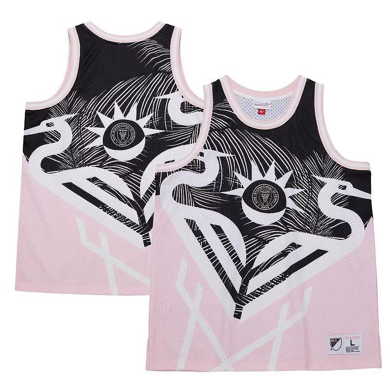 Mens Mitchell & Ness Pink Inter Miami CF Heron Mesh Tank Top Product Image