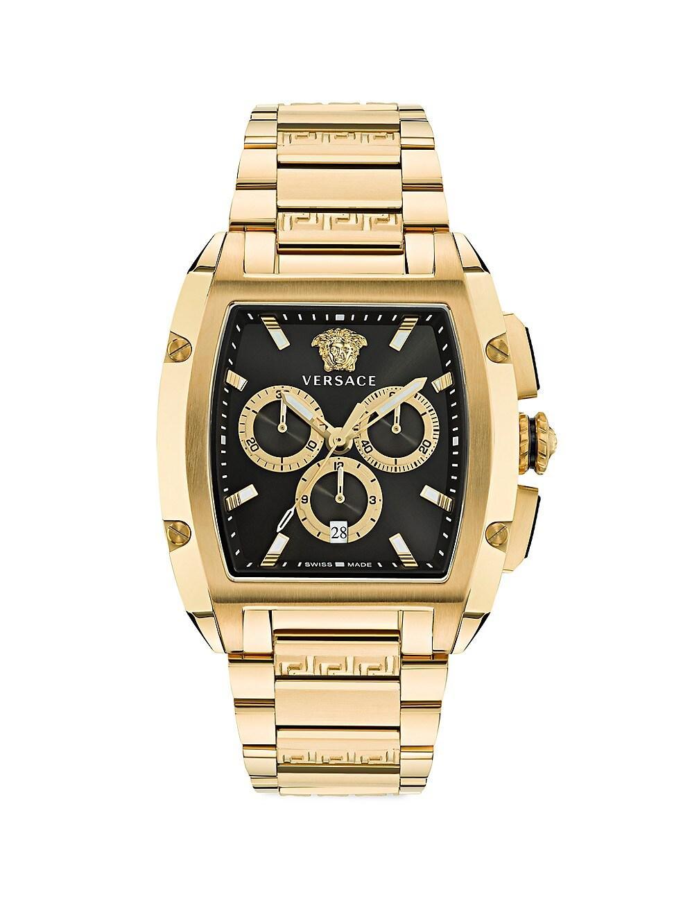 Versace Dominus Chronograph Silicone Strap Watch, 42mm Product Image