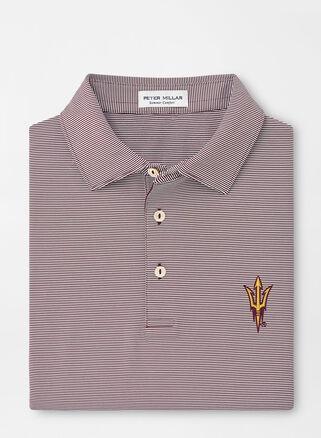 Peter Millar Mens Texas A&M Jubilee Stripe Performance Polo | Color: Maroon | Size: M Product Image