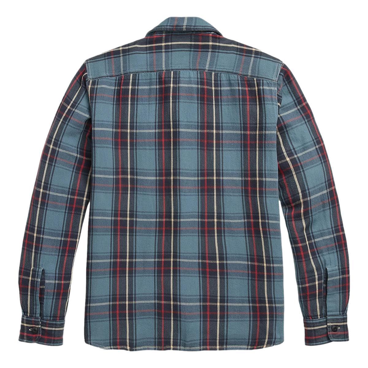 Plaid Twill Workshirt  Blue Red Multi Plaid Product Image