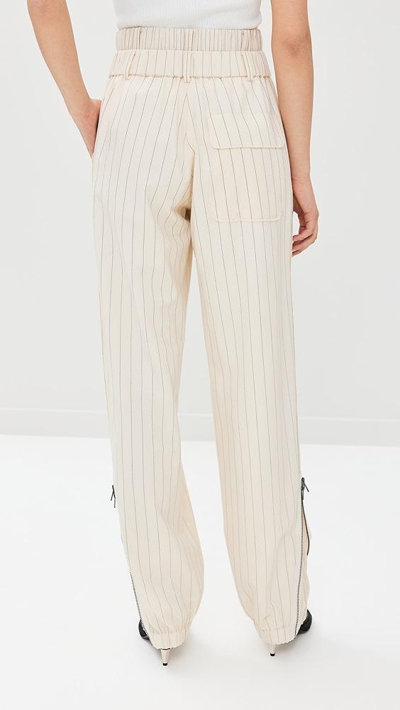 Monse Pinstripe Wool Suiting Zipper Pants | Shopbop Product Image