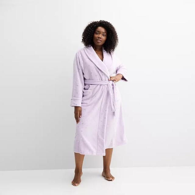 Plus Size Sonoma Goods For Life Long Plush Wrap Robe, Womens Product Image