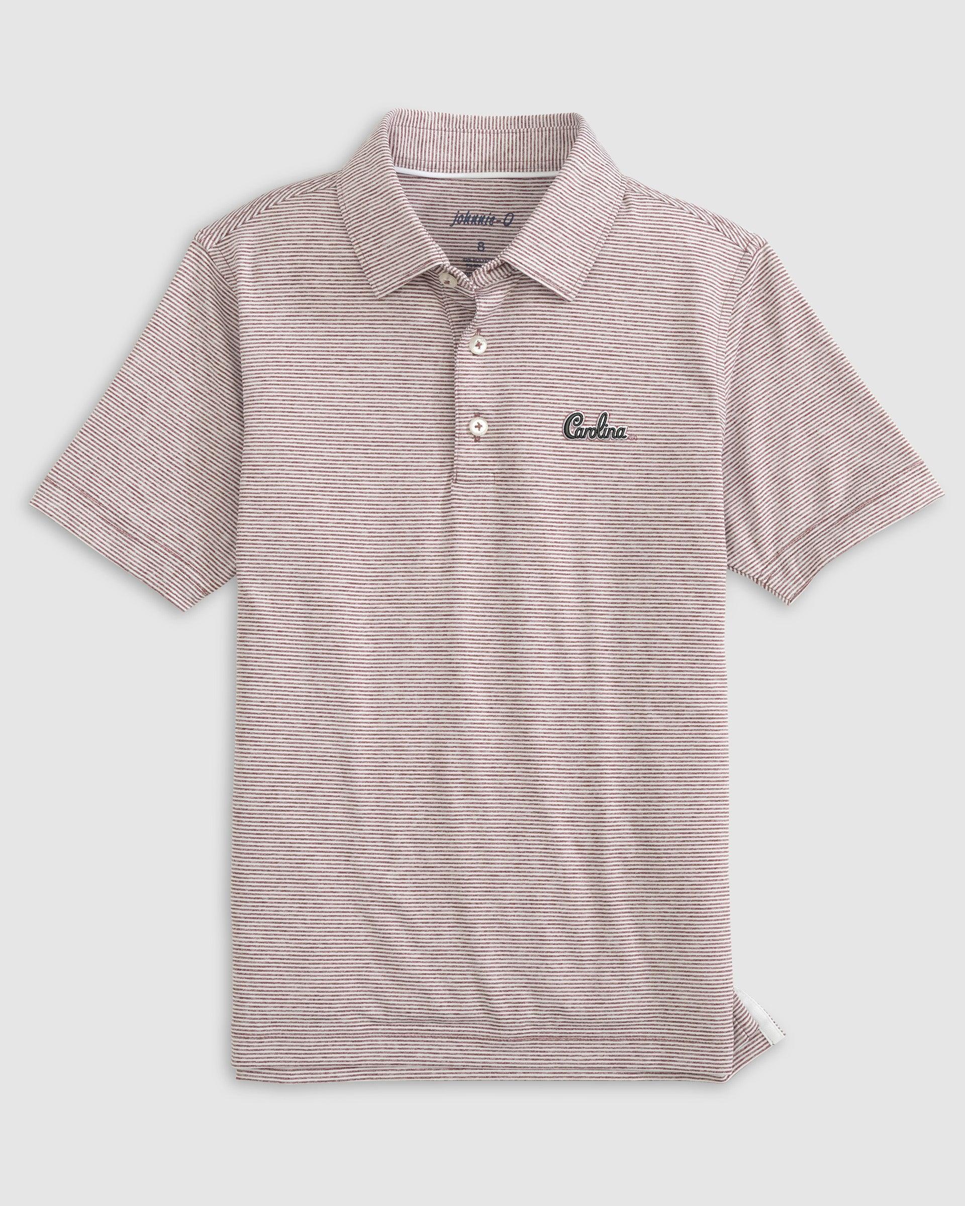 johnnie-O South Carolina Lyndonn Jr. Striped Jersey Performance Polo - Script Logo Product Image