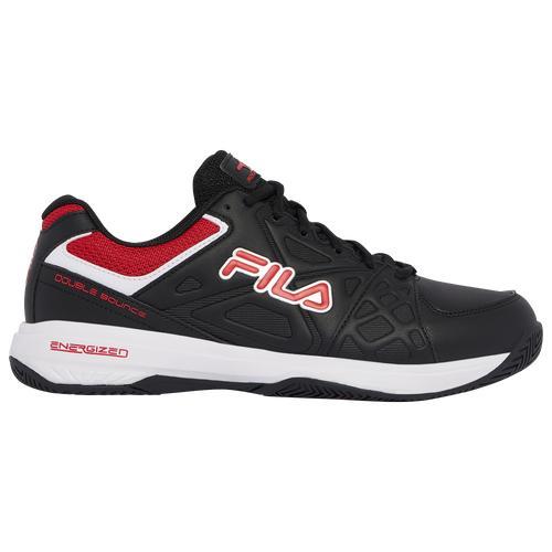 Fila Mens Double Bounce 3 - Tennis Shoes Black/White/Red Product Image