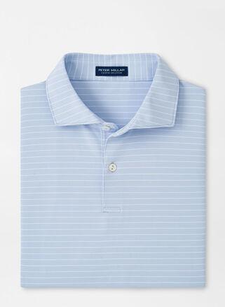 Peter Millar Mens Duet Performance Jersey Polo | Color: Moon Mist | Size: XXL Product Image