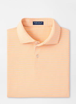 Peter Millar Mens Duet Performance Jersey Polo | Color: Orange Sorbet | Size: L Product Image