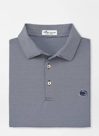 Peter Millar Mens Penn State Jubilee Stripe Performance Polo | Color: Navy | Size: 3XL Product Image