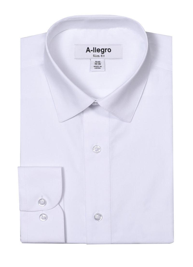 Slim Fit Dress Cotton Shirt In White Product Image