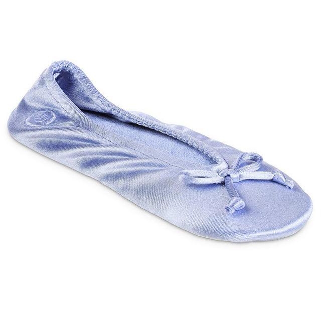 isotoner Satin Womens Ballerina Slippers Purple Product Image