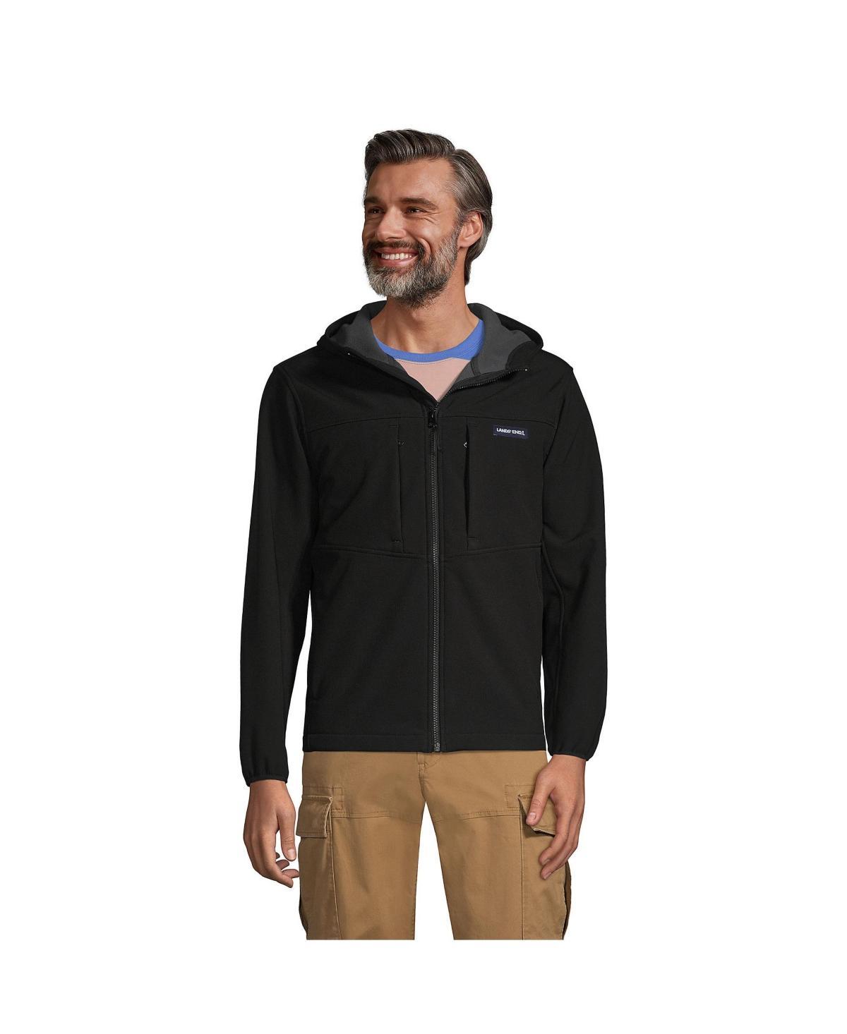 Mens Lands End Softshell Hooded Jacket Product Image